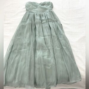 Strapless midi dress